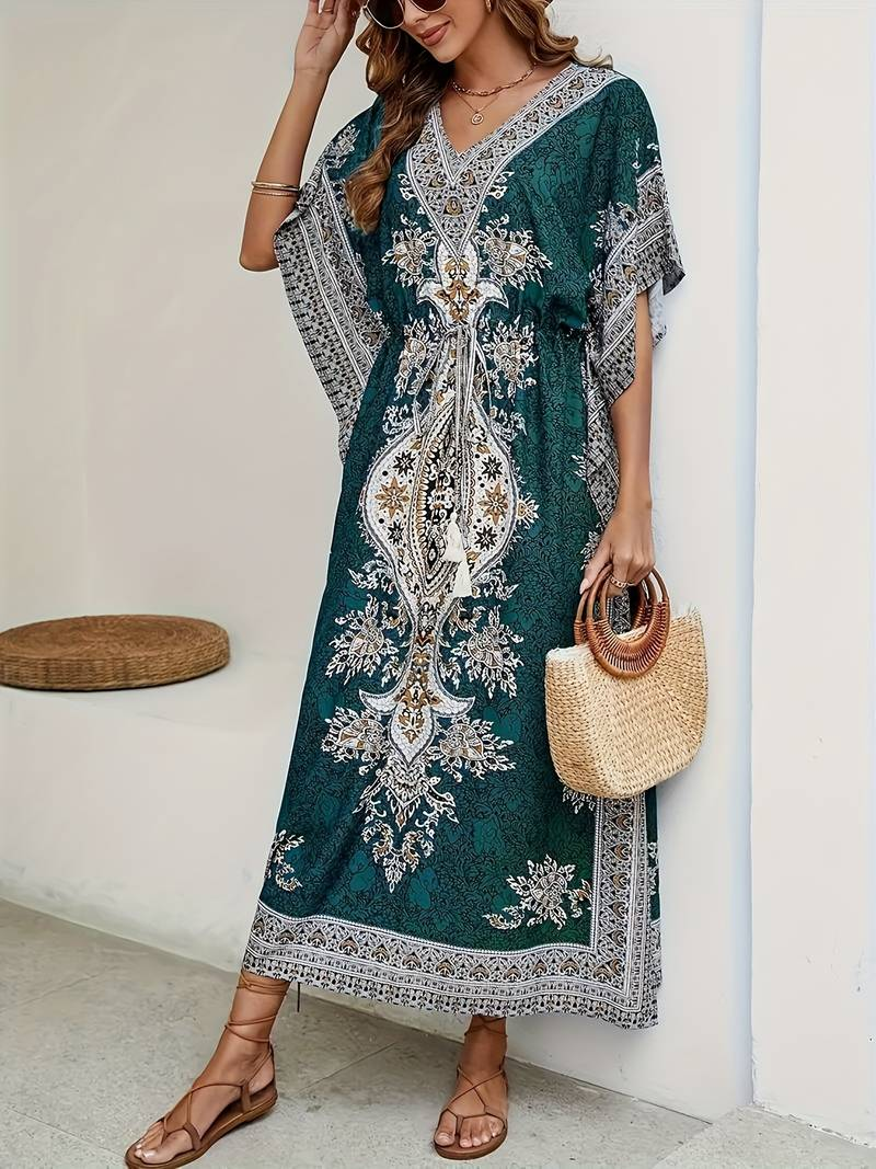 Stilla | Tropisk Kjole Med Tribal Print