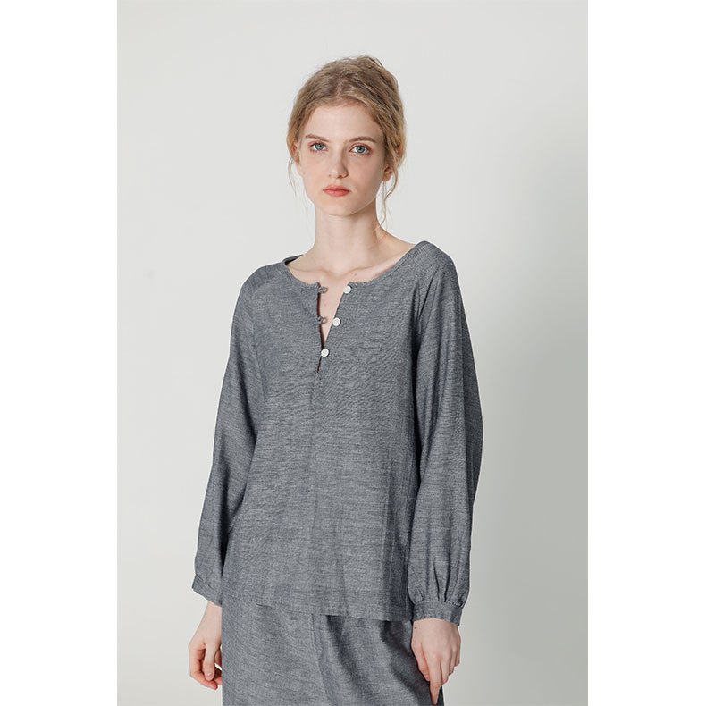 Stilla | Dame T-shirt Og Buksesæt Denim Stil Dobbelt Lag Mesh