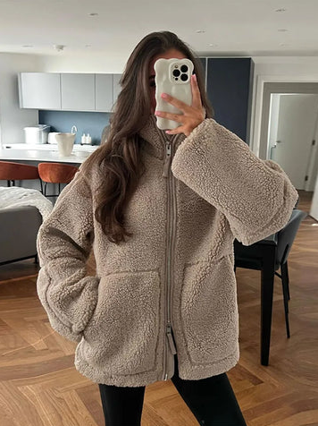 Stilla | Varmere Teddy Jakke Online Hot Salg