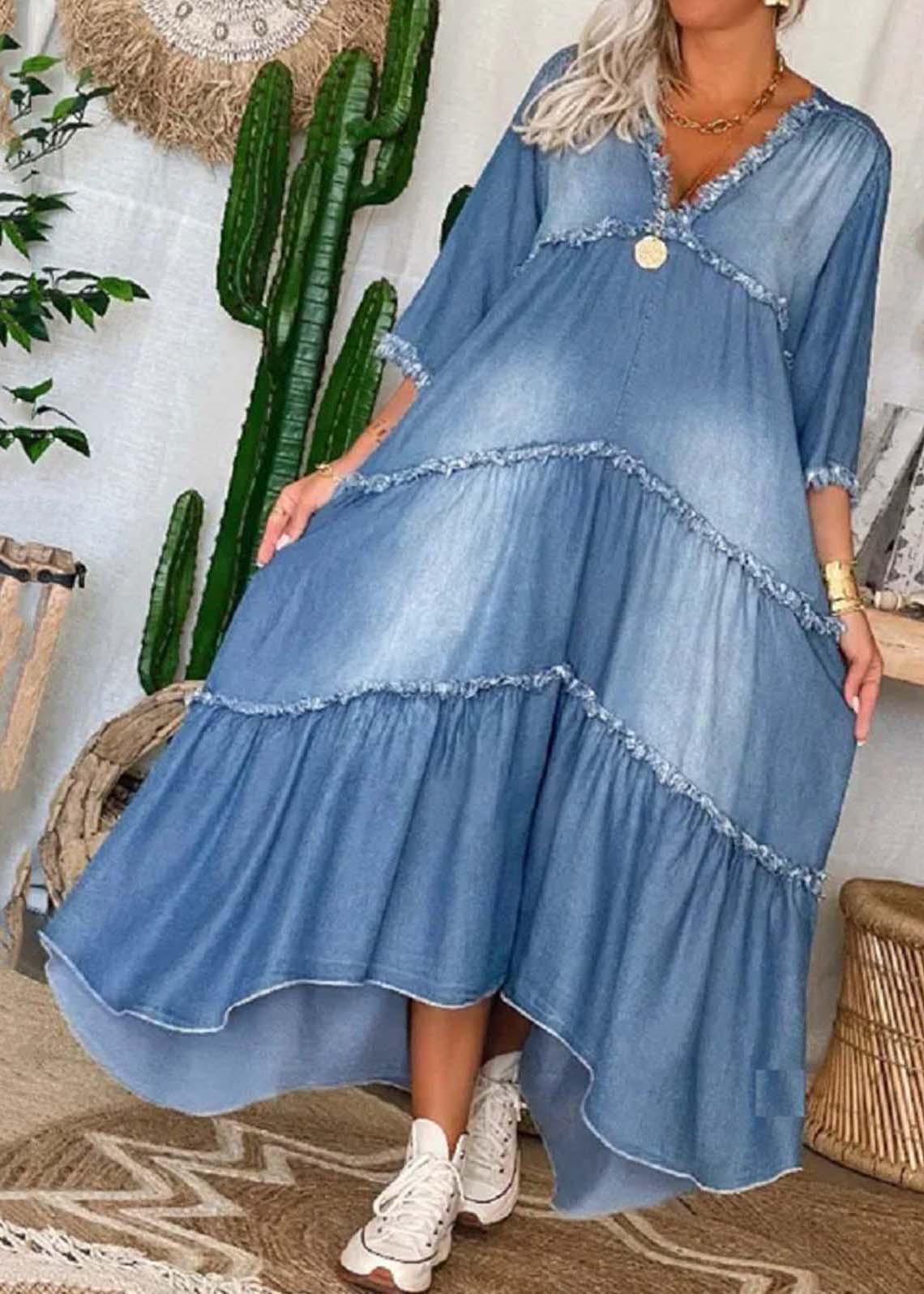 Stilla | Denim Maxi Kjole