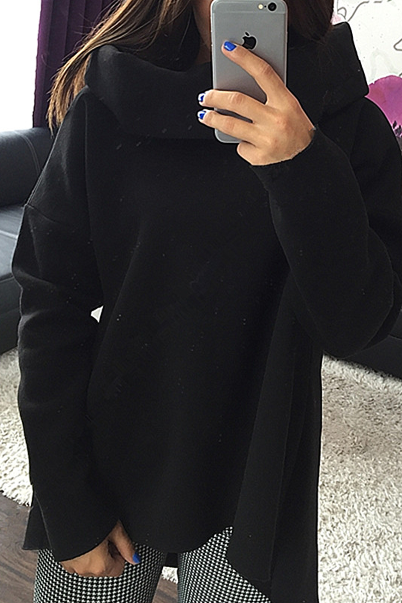 Stilla | Løs Pullover Med Ensfarvet Rullekrave Patchwork