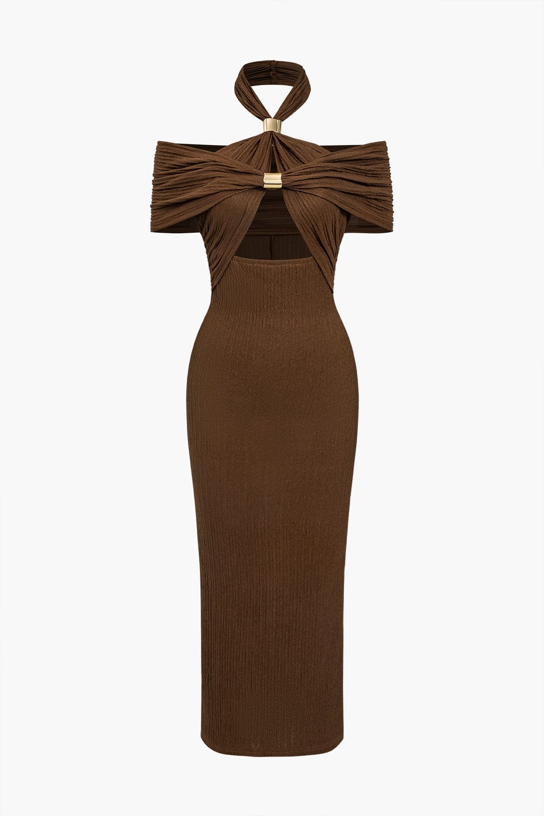 Stilla | Figurtilpassatz Bodycon Aftenkjole Med Kunstnerisk Knude Design